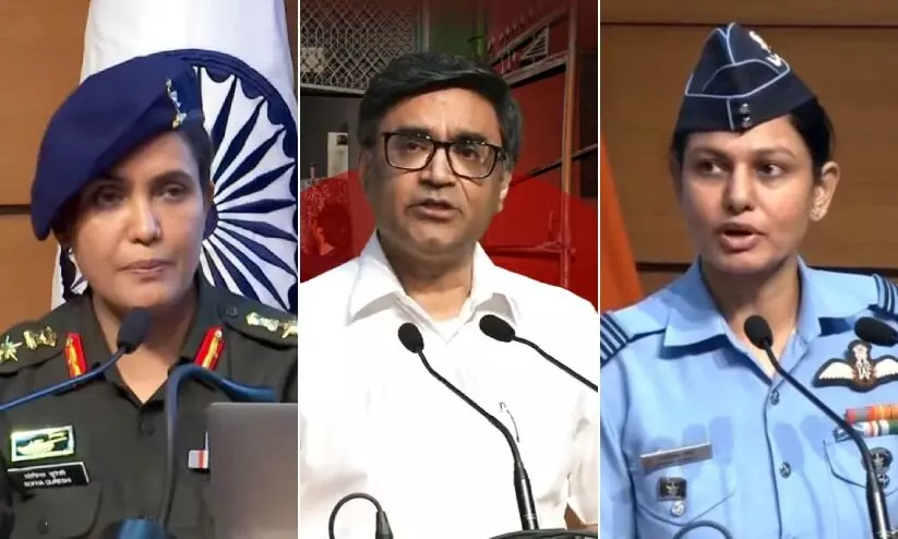 ‘തിരിച്ചടി ഭീകരതക്കെതിരെ, പാകിസ്താനുമായി ഭീകരർക്ക് നിരന്തര ബന്ധം’; ഓപറേഷൻ സിന്ദൂർ വിശദീകരിച്ച് സൈന്യം ‘തിരിച്ചടി ഭീകരതക്കെതിരെ, പാകിസ്താനുമായി ഭീകരർക്ക് നിരന്തര ബന്ധം’; ഓപറേഷൻ സിന്ദൂർ വിശദീകരിച്ച് സൈന്യം