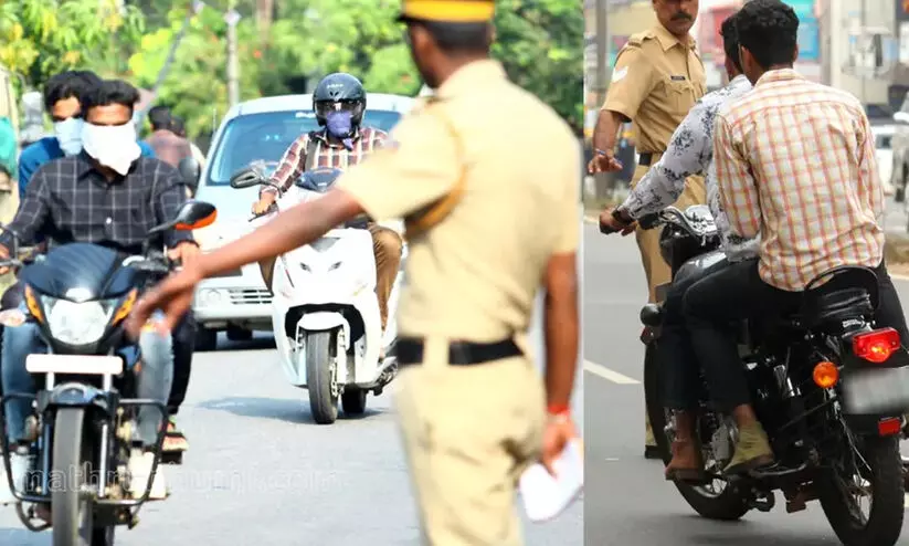 നിയമം ലംഘിക്കുന്ന ഫ്രീക്കന്മാർക്ക്​ കെണിയൊരുക്കി ട്രാഫിക് പൊലീസ്