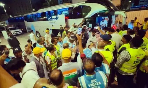 മക്കയിൽ ഇന്ത്യൻ ഹാജിമാർക്ക് ഉജ്വല സ്വീകരണം