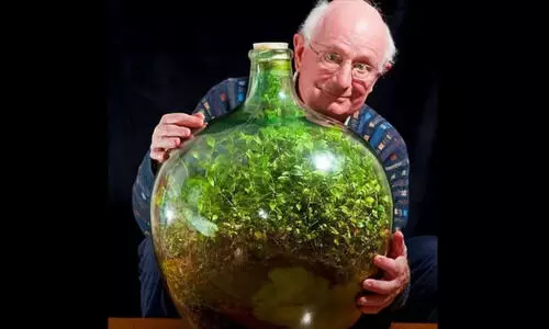 തുള്ളിവെള്ളമില്ലാതെ കുപ്പിക്കകത്തെ ചെറു ഭൂമി; അവിടെ മഞ്ഞും തണുപ്പും വെയിലുമുണ്ട്