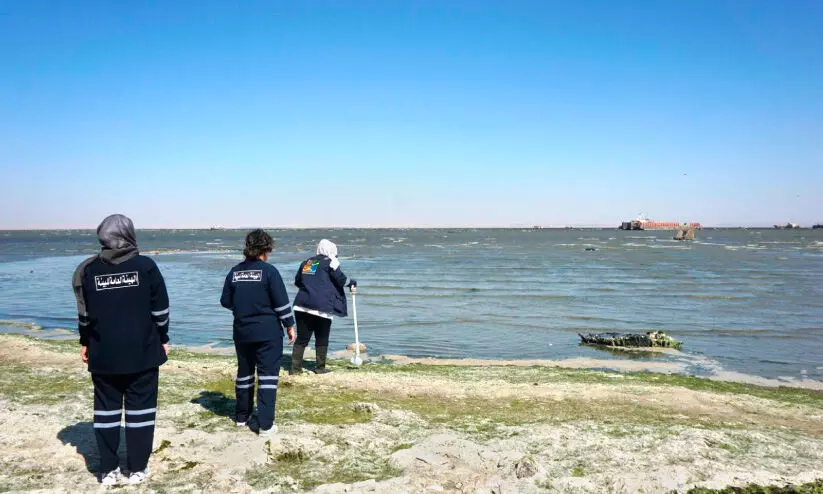 Environmental Public Authority officials conduct inspections at sea