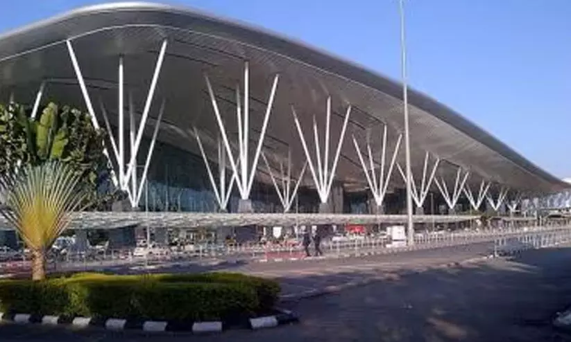 ബം​ഗ​ളൂ​രു വി​മാ​ന​ത്താ​വ​ള​ത്തി​ൽ സു​ര​ക്ഷ ശ​ക്ത​മാ​ക്കി