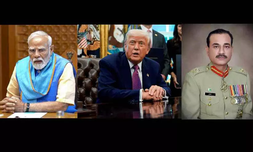 വെടിനിർത്തൽ ചർച്ചകളിലെ യു.എസ് പങ്കിനെക്കുറിച്ച് മൗനം പാലിച്ച് ഇന്ത്യയും പാകിസ്താനും; യു.എസ് ഇടപെടൽ നടന്നോ? വെടിനിർത്തൽ ചർച്ചകളിലെ യു.എസ് പങ്കിനെക്കുറിച്ച് മൗനം പാലിച്ച് ഇന്ത്യയും പാകിസ്താനും; യു.എസ് ഇടപെടൽ നടന്നോ?