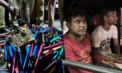 200 സൈക്കിൾ പമ്പിൽ കുത്തിനിറച്ച് 24 കിലോ കഞ്ചാവ്; നെടുമ്പാശ്ശേരിയിൽ നാല് പേർ പിടിയിൽ