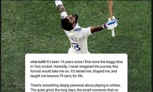 ‘എളുപ്പമല്ല, പക്ഷേ ഇതാണ് ശരി’; കോഹ്ലിയുടെ വിരമിക്കൽ പ്രഖ്യാപനം വൈകാരിക കുറിപ്പിലൂടെ...