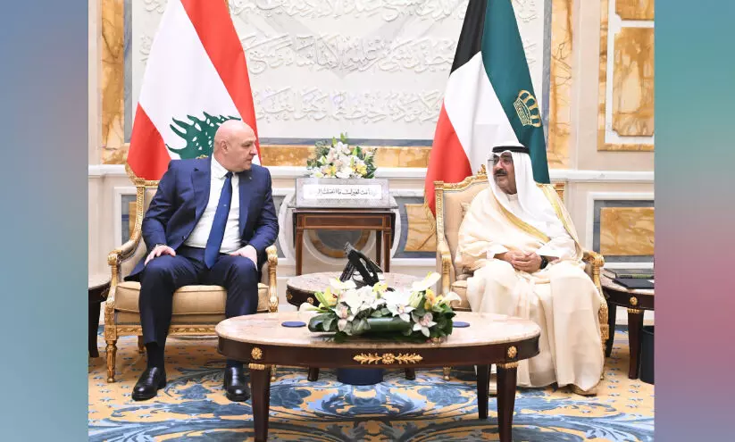 ല​ബ​നാ​ൻ പ്ര​സി​ഡ​ന്റ് കു​വൈ​ത്തി​ലെ​ത്തി;  കു​വൈ​ത്ത്- ല​ബ​നാ​ൻ ബ​ന്ധ​ത്തി​ന് കൂ​ടു​ത​ൽ ദൃ​ഢ​ത