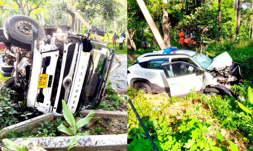 മു​ത്ത​ങ്ങ​യി​ൽ കാ​റും ടോ​റ​സ് ലോ​റി​യും കൂ​ട്ടി​യി​ടി​ച്ചു