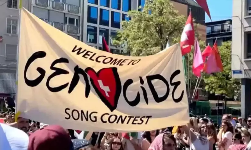 ‘യൂറോവിഷൻ’ സംഗീത പരിപാടിയിൽ ഇസ്രായേലി ഗായികക്ക് കൂക്കിവിളി ‘യൂറോവിഷൻ’ സംഗീത പരിപാടിയിൽ ഇസ്രായേലി ഗായികക്ക് കൂക്കിവിളി