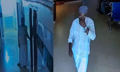 സ്കാനിങ്ങിനായി രോഗി  പുറത്തുപോയ സമയത്ത് ആശുപത്രി മുറിയിൽ കയറി മോഷണം; ഡിസ്ചാർജ് ബില്ലടക്കാൻ കരുതിയ 40,000 രൂപ കവർന്നു, സി.സി.ടി.വി ദൃശ്യങ്ങൾ പുറത്ത്