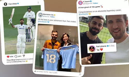 കോ​ഹ്‌​ലി​ക്ക് ആ​ശം​സ​ക​ളു​മാ​യി ലോകം