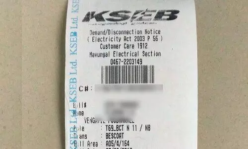 വൈദ്യുതി ബില്ലുകൾ മായാതെ നോക്കണം; കെ.​എ​സ്.​ഇ.​ബി സെ​ക്ര​ട്ട​റിയോട്​ ​മനുഷ്യാവകാശ കമീഷൻ