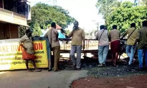 ചിറക്കൽ പാലം നിർമാണം; താൽക്കാലിക ബണ്ട് റോഡും അടച്ചു