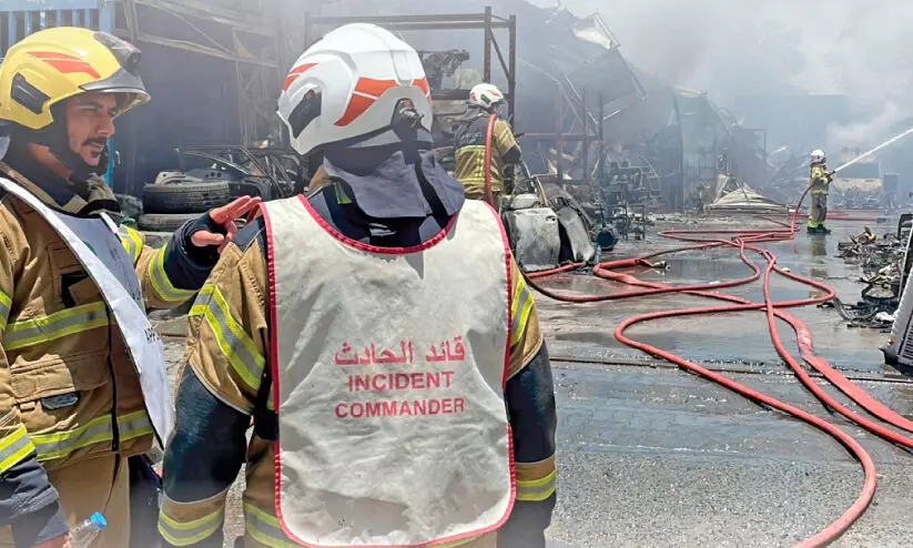 ഷാ​ർ​ജ​യി​ൽ ഓ​ട്ടോ പാ​ർ​ട്​​സ്​ വെ​യ​ർ​ഹൗ​സി​ൽ തീ​പി​ടി​ത്തം