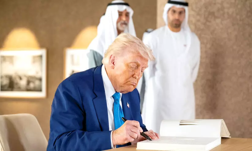 അബ്രഹാമിക് ഫാമിലി ഹൗസിൽ സമാധാന പ്രതീക്ഷ പങ്കുവെച്ച് ട്രംപ് അബ്രഹാമിക് ഫാമിലി ഹൗസിൽ സമാധാന പ്രതീക്ഷ പങ്കുവെച്ച് ട്രംപ്