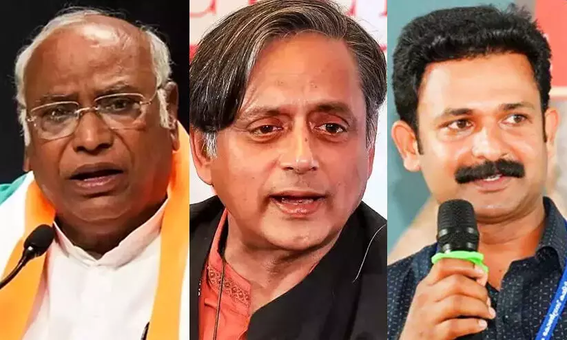 Shashi Tharoor, Mallikarjun Kharge, Jinto John