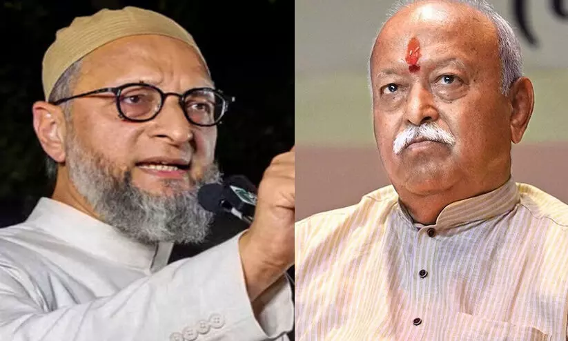 മോഹൻ ഭാഗവതിന്റെ ഹിന്ദു-മുസ്‍ലിം പ്രസ്താവന ഗൾഫ് രാജ്യങ്ങളെയും അമേരിക്കയെയും ബോധ്യപ്പെടുത്താനുള്ള കാപട്യമെന്ന് ഉവൈസി; ‘ആത്മാർഥമാണെങ്കിൽ മുസ്‍ലിംവിരുദ്ധതയിൽനിന്ന് അനുയായികളെ തടയട്ടെ’