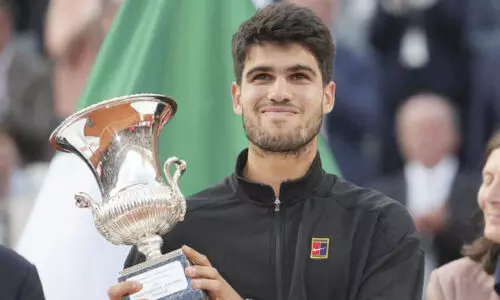 ഇ​റ്റാ​ലി​യ​ൻ ഓ​പ​ൺ; സി​ന്ന​റി​നെ വീ​ഴ്ത്തി അ​ൽ​കാ​ര​സ് ജേ​താ​വ്