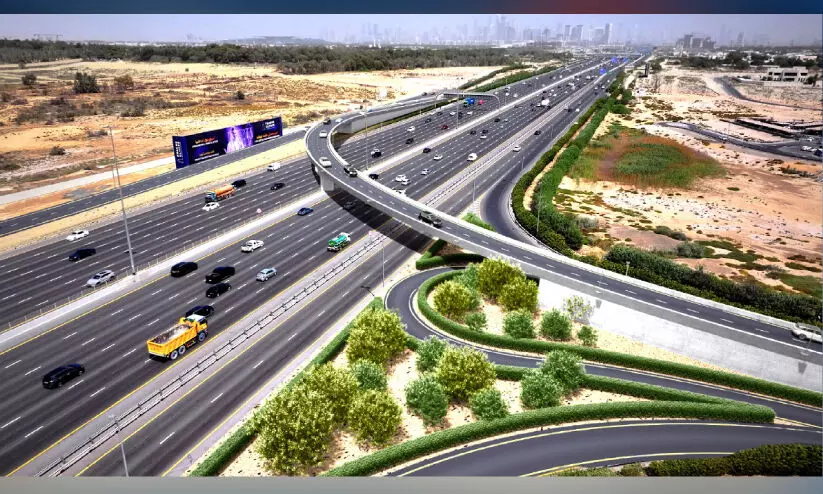 ദു​ബൈ-​അ​ൽ​ഐ​ൻ റോ​ഡി​ൽ​നി​ന്ന്​ നാ​ദ​ൽ ശി​ബ​യി​ലേ​ക്ക്​ പാ​ലം