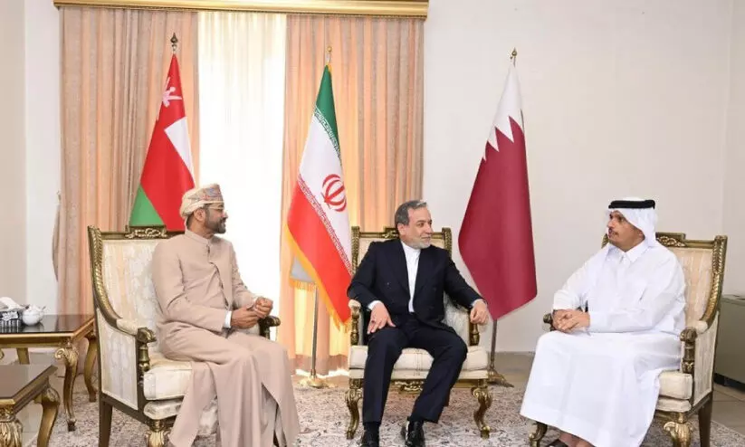 ​ഇ​റാ​ൻ-​യു.​എ​സ് ആ​ണ​വ ച​ർ​ച്ച: മ​ന്ത്രി​ത​ല കൂ​ടി​ക്കാ​ഴ്ച​യി​ൽ ഖ​ത്ത​ർ പ്ര​ധാ​ന​മ​ന്ത്രി​യും