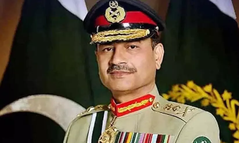 ഇന്ത്യയുമായുള്ള സംഘർഷത്തിന് പിന്നാലെ പാക് സൈനിക മേധാവിക്ക് സ്ഥാനക്കയറ്റം ഇന്ത്യയുമായുള്ള സംഘർഷത്തിന് പിന്നാലെ പാക് സൈനിക മേധാവിക്ക് സ്ഥാനക്കയറ്റം