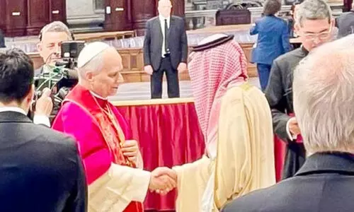 മാ​ർ​പാ​പ്പ​യു​ടെ സ്ഥാ​നാ​രോ​ഹ​ണ ച​ട​ങ്ങി​ൽ സൗ​ദി പ്ര​തി​നി​ധി​യും