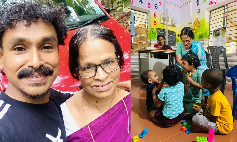 അമ്പതു രൂപ ശമ്പളത്തിൽ തുടങ്ങിയ ജോലി, ഓർത്തെടുക്കാൻ ഒരു വസന്തമത്രയും അമ്മക്കൊപ്പമുണ്ട്; അങ്കണവാടിയിൽ നിന്ന് വിരമിച്ച അമ്മയെ കുറിച്ച് വിജിലേഷ് അമ്പതു രൂപ ശമ്പളത്തിൽ തുടങ്ങിയ ജോലി, ഓർത്തെടുക്കാൻ ഒരു വസന്തമത്രയും അമ്മക്കൊപ്പമുണ്ട്; അങ്കണവാടിയിൽ നിന്ന് വിരമിച്ച അമ്മയെ കുറിച്ച് വിജിലേഷ്