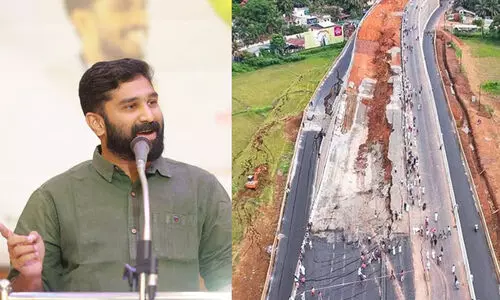അടിത്തറയിലെ സമ്മർദമോ, ഫ്ലക്സ്‌ വെക്കാൻ വേണ്ടി മുകളിൽ നിന്നുള്ള സമ്മർദമോ, എന്താണ് ദേശീയപാത തകർച്ചയുടെ യഥാർത്ഥ കാരണം ..‍?; വി.ടി ബൽറാം