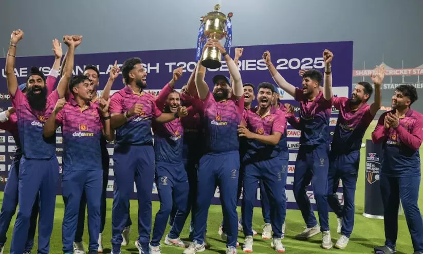 പുതു ചരിത്രമെഴുതി യു.എ.ഇ; ബംഗ്ലാദേശിനെതിരെ ട്വന്റി 20 പരമ്പര സ്വന്തമാക്കി പുതു ചരിത്രമെഴുതി യു.എ.ഇ; ബംഗ്ലാദേശിനെതിരെ ട്വന്റി 20 പരമ്പര സ്വന്തമാക്കി