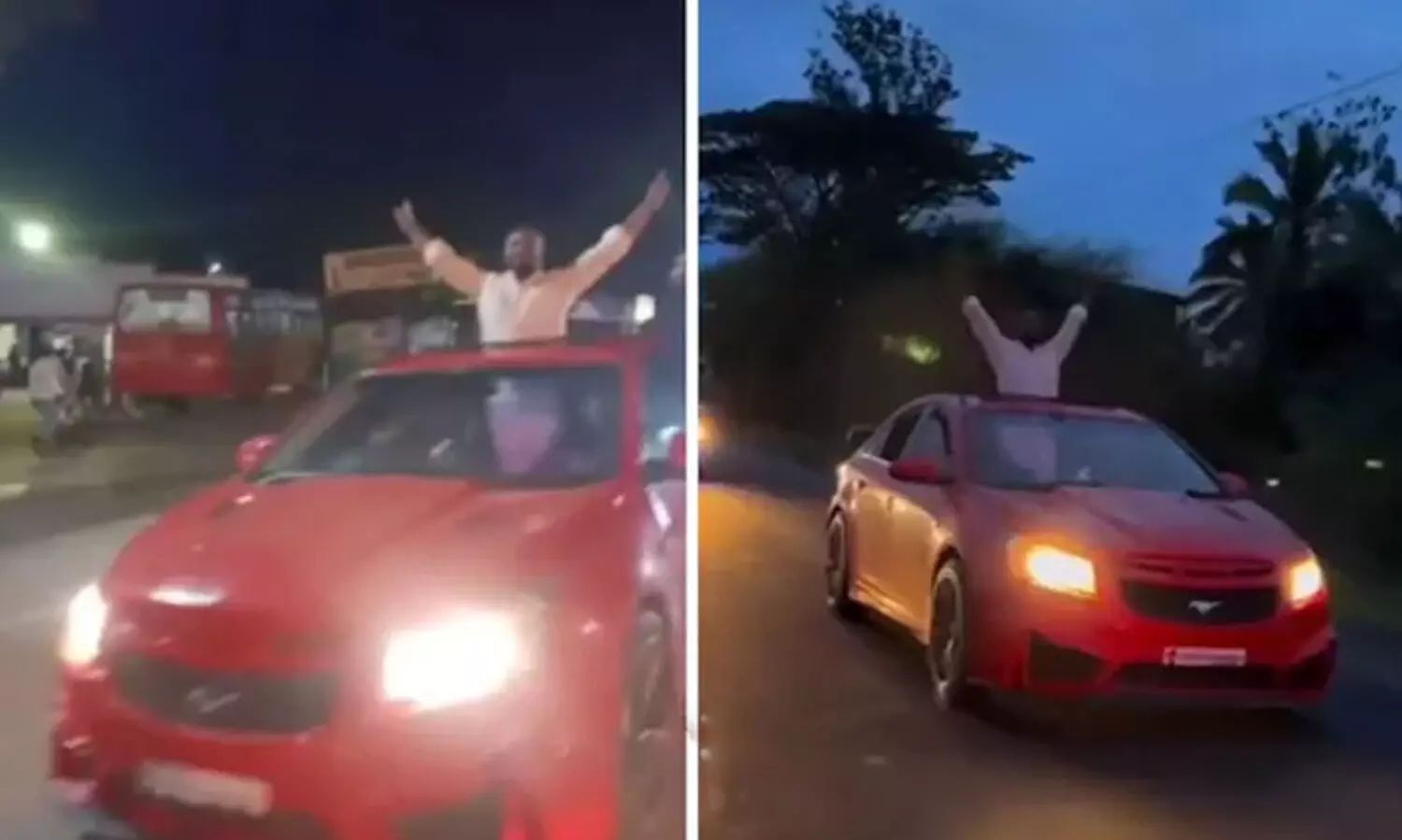 സ്വീകരിക്കാൻ കാറും സംഗീതവും; കൂട്ട ബലാത്സംഗക്കേസിൽ ജാമ്യം ലഭിച്ച പ്രതികൾക്ക് വമ്പൻ വരവേൽപ്പൊരുക്കി അനുയായികൾ