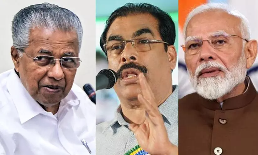 PK Basheer, Pinarayi Vijayan, Narendra Modi