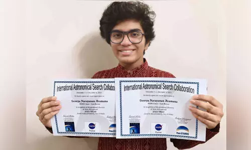 രണ്ട്‌ ഛിന്നഗ്രഹങ്ങളെ കണ്ടെത്തി; അപൂര്‍വ നേട്ടവുമായി 13കാരന്‍