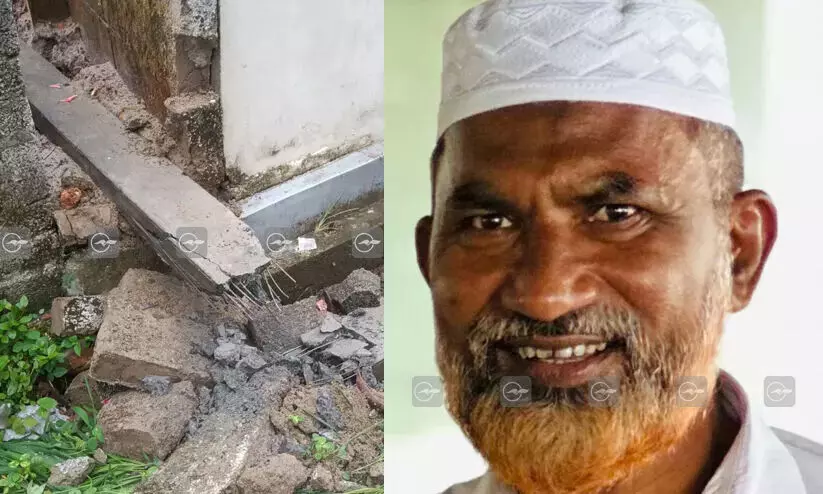 റോഡിലേക്ക് മറിഞ്ഞ വൈദ്യുതി പോസ്റ്റിൽ ബൈക്കിടിച്ച് പള്ളിയിലെ ഇമാം മരിച്ചു; ക്ഷേത്രത്തിലെ ശാന്തിക്ക് പരിക്ക് റോഡിലേക്ക് മറിഞ്ഞ വൈദ്യുതി പോസ്റ്റിൽ ബൈക്കിടിച്ച് പള്ളിയിലെ ഇമാം മരിച്ചു; ക്ഷേത്രത്തിലെ ശാന്തിക്ക് പരിക്ക്