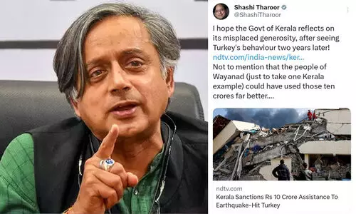 Shashi Tharoor, Turkey Earthquake