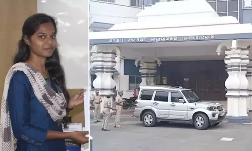 നാഗപട്ടണം കളക്ടറുടെ ഓഫീസിൽ സുരക്ഷ ഉദ്യോഗസ്ഥ വെടിയേറ്റ് മരിച്ച നിലയിൽ