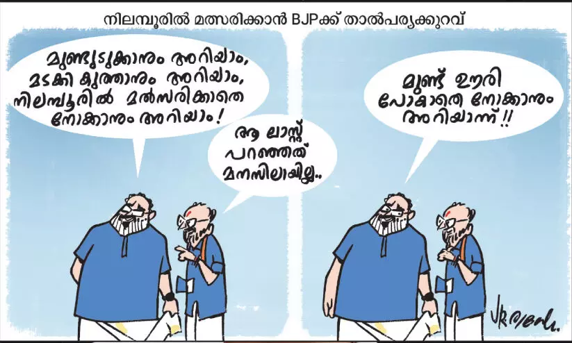 ‘നിലമ്പൂരിൽ ഭൂരിഭാഗവും ന്യൂനപക്ഷം, ബി.ജെ.പി മത്സരിച്ചാല്‍തന്നെ വിജയസാധ്യത പറയാന്‍ ഞാന്‍ ആളല്ല’ -രാജീവ് ചന്ദ്രശേഖർ; ബി.ഡി.ജെ.എസ് മത്സരിക്കട്ടെയെന്ന നിലപാടിൽ ബി.ജെ.പി