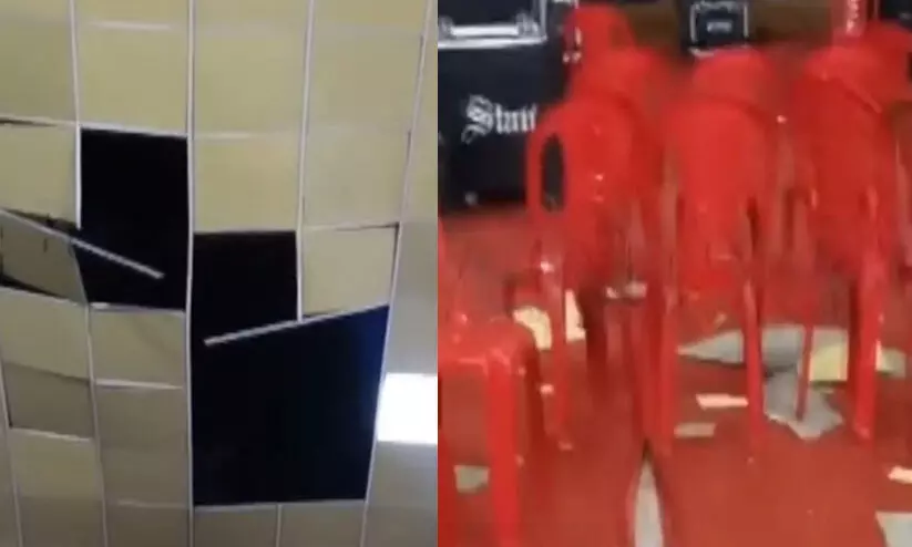 കൊച്ചിയിൽ നൃത്തമത്സരത്തിനിടെ സീലിങ് പൊട്ടിവീണു; നാല് കുട്ടികൾക്ക് പരിക്ക് കൊച്ചിയിൽ നൃത്തമത്സരത്തിനിടെ സീലിങ് പൊട്ടിവീണു; നാല് കുട്ടികൾക്ക് പരിക്ക്