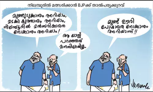 ‘നിലമ്പൂരിൽ ഭൂരിഭാഗവും ന്യൂനപക്ഷം, ബി.ജെ.പി മത്സരിച്ചാല്‍തന്നെ വിജയസാധ്യത പറയാന്‍ ഞാന്‍ ആളല്ല’ -രാജീവ് ചന്ദ്രശേഖർ; ബി.ഡി.ജെ.എസ് മത്സരിക്കട്ടെയെന്ന നിലപാടിൽ ബി.ജെ.പി