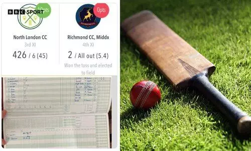 വിജയലക്ഷ്യം 427, മറുപടി ബാറ്റിങ്ങിൽ 2 റൺസിന് ഓൾ ഔട്ട്! ക്ലബ് ക്രിക്കറ്റ് ടീമിന് നാണക്കേടിന്‍റെ റെക്കോഡ്