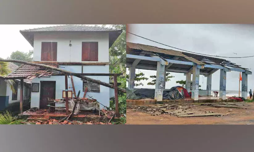 കനത്ത മഴ: 42 വീ​ടു​ക​ൾ ത​ക​ർ​ന്നു, 35 കു​ടും​ബ​ങ്ങ​ളെ മാ​റ്റി​പ്പാർ​പ്പി​ച്ചു