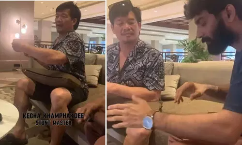 സ്റ്റണ്ട് കോറിയോഗ്രഫർ കെച്ച കെംബഡികെയെ നേരിൽ കണ്ട് കാട്ടാളൻ ടീം! ആകാംക്ഷയോടെ പ്രേക്ഷകർ