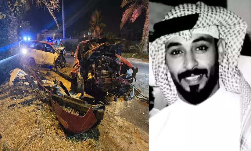 ശൈഖ് ഖലീഫ സൽമാൻ ഹൈവേയിൽ കാറുകൾ കൂട്ടിയിടിച്ച് യുവ ദമ്പതികൾക്ക് ദാരുണാന്ത്യം ശൈഖ് ഖലീഫ സൽമാൻ ഹൈവേയിൽ കാറുകൾ കൂട്ടിയിടിച്ച് യുവ ദമ്പതികൾക്ക് ദാരുണാന്ത്യം