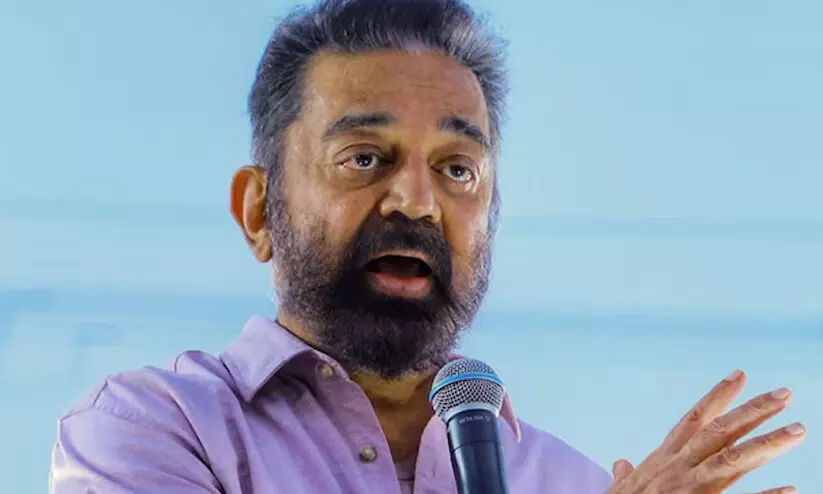 ക​ന്ന​ഡ വി​വാ​ദം: മാ​പ്പ് പ​റ​യി​ല്ലെ​ന്ന് ആ​വ​ർ​ത്തി​ച്ച് ക​മ​ൽ ഹാ​സ​ൻ