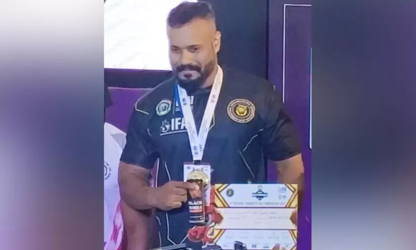 ദേശീയ പഞ്ചഗുസ്തി മത്സരം; സ്വര്ണ നേട്ടവുമായി കെ.വി. ഗിരീഷ് കുമാർ ലോക ചാമ്പ്യന്ഷിപ്പിന് ദേശീയ പഞ്ചഗുസ്തി മത്സരം; സ്വര്ണ നേട്ടവുമായി കെ.വി. ഗിരീഷ് കുമാർ ലോക ചാമ്പ്യന്ഷിപ്പിന്