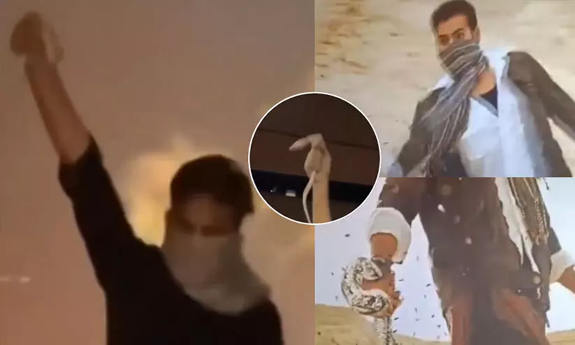 സിനിമയിലെ രംഗം അനുകരിച്ച് പാമ്പുമായി തിയറ്ററിലെത്തി മഹേഷ് ബാബു ആരാധകൻ; വിഡിയോ വൈറൽ