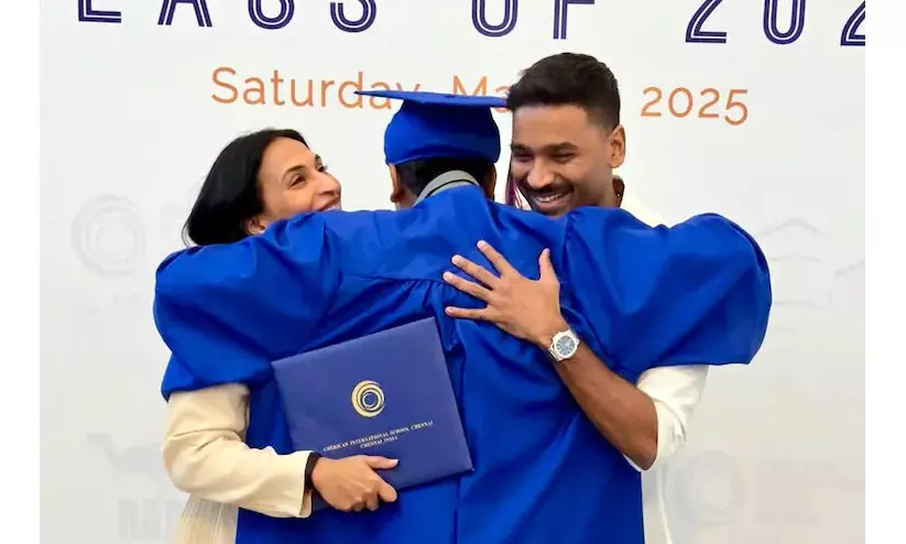 മകന്‍റെ ബിരുദദാന ചടങ്ങിൽ ഒരുമിച്ചെത്തി നടൻ ധനുഷും ഐശ്വര്യ രജനീകാന്തും