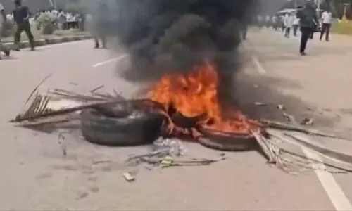 ഹേ​മാ​വ​തി ക​നാ​ൽ പ​ദ്ധ​തി​ക്കെ​തി​രെ പ്ര​തി​ഷേ​ധം