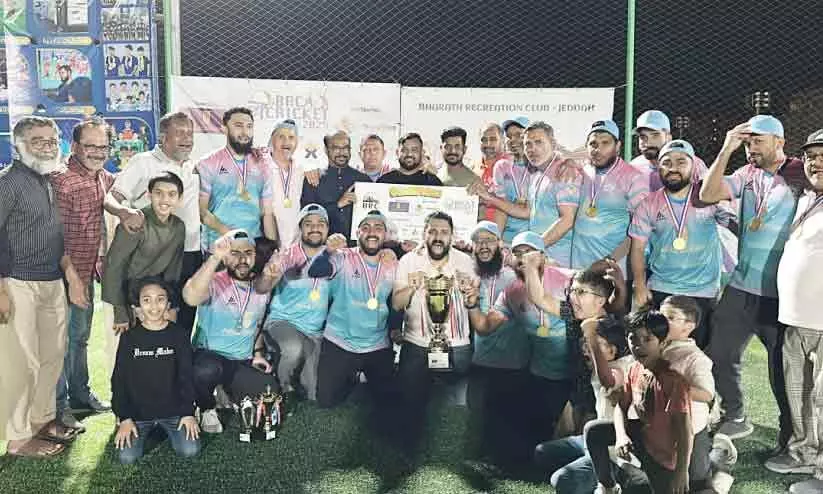 അ​റ​ബ് ഡ്രീം​സ് - ബി.​ആ​ർ.​സി ട​ർ​ഫ് ക്രി​ക്ക​റ്റ് 2025: അ​റേ​ബ്യ​ൻ റേ​ഞ്ചേ​ഴ്‌​സ് ടീം ​ജേ​താ​ക്ക​ൾ