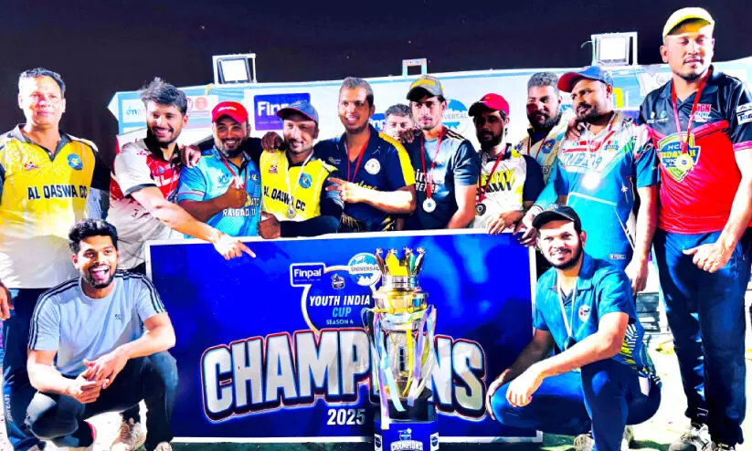 യൂ​ത്ത് ഇ​ന്ത്യ ക്രി​ക്ക​റ്റ്; അൽ ഖസ്‌വക്ക് കിരീടം, ആഷസ് റിയാദിന് റണ്ണർ അപ്പ്‌