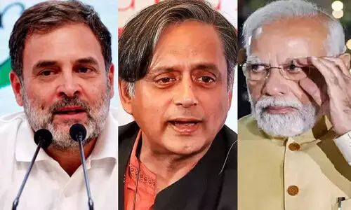 Shashi Tharoor, Rahul Gandhi, Narendra Modi