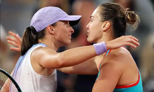 ഫ്ര​ഞ്ച് ഓ​പ​ൺ: ചാമ്പ്യൻ സ്വിയാറ്റക് പുറത്ത്; സബലങ്ക-ഗോഫ് ഫൈനൽ